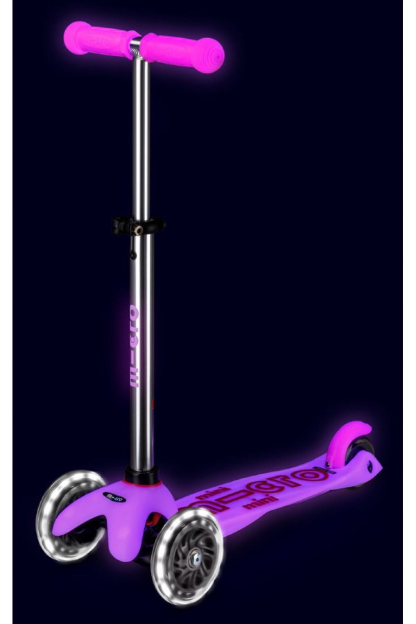 Trotinete - Mini Micro Deluxe Glow LED Rosa