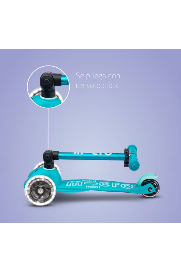 Trotinete Dobrável LED Aqua