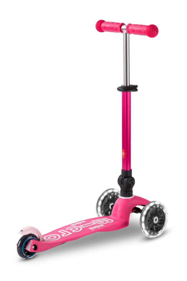 Trotinete Dobrável LED Rosa