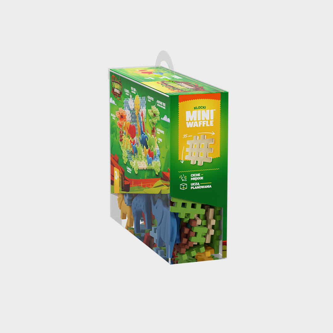 Marioinex - Mini Waffle Animais Savanna - 100 Peças