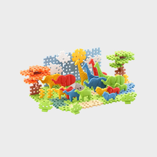 Marioinex - Mini Waffle Animais Savanna - 100 Peças