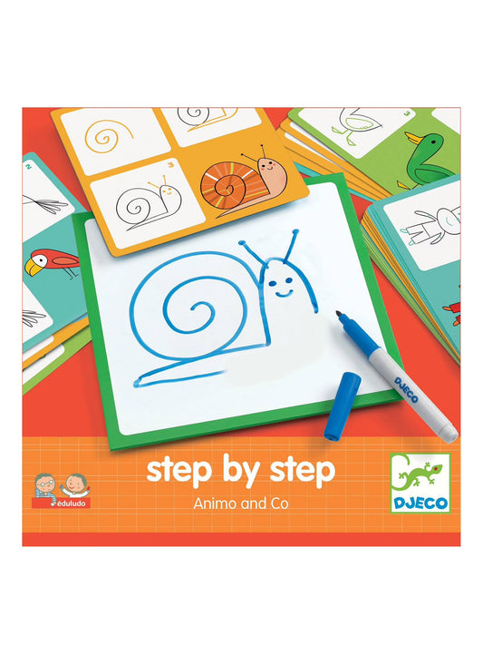 Step By Step - Aprende a Desenhar Animais | Djeco