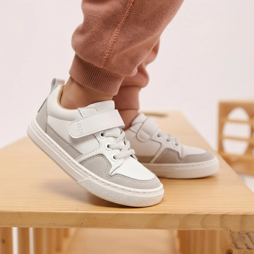 Ténis Cheste Rocker AW25 - Branco e Cinza | Microfibra