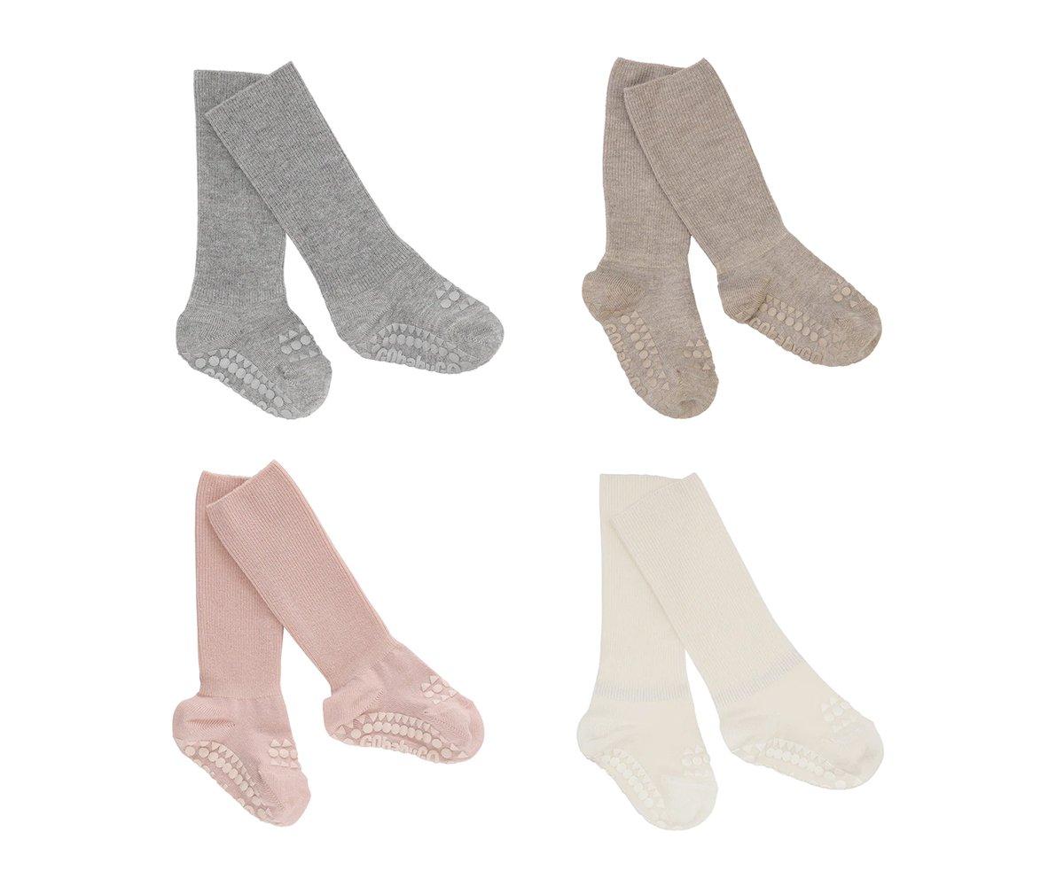 Box 4 meias sola anti-derrapante Bambu - Soft Pink.