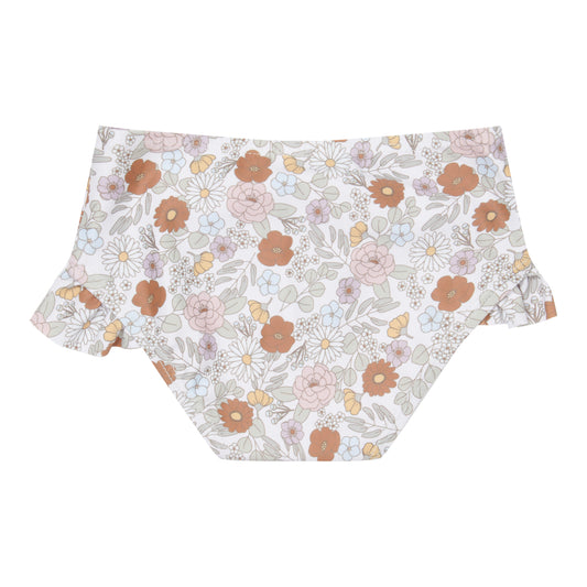 Cuecas de Banho com folhos - Vintage Little Flowers.