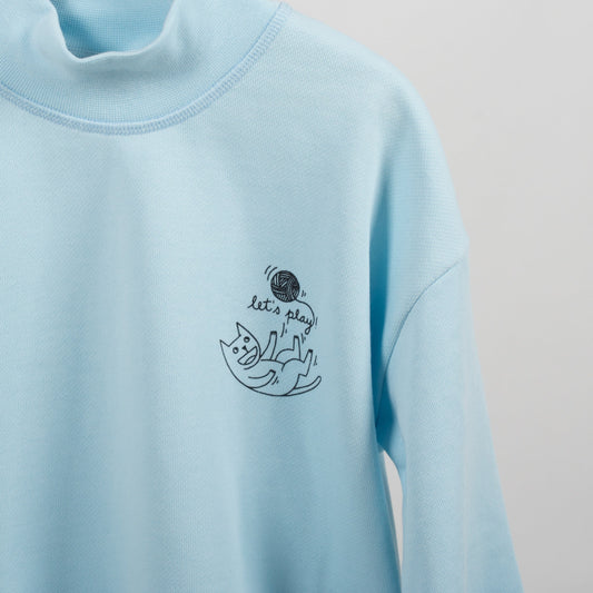 Confenix x Lara Luís - Conjunto Felpa Gola Alta - Azul Céu.