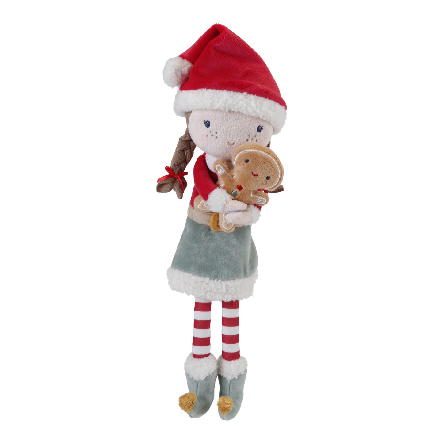 Boneca de Pano Rosa - Elfo de Natal - 35 CM.