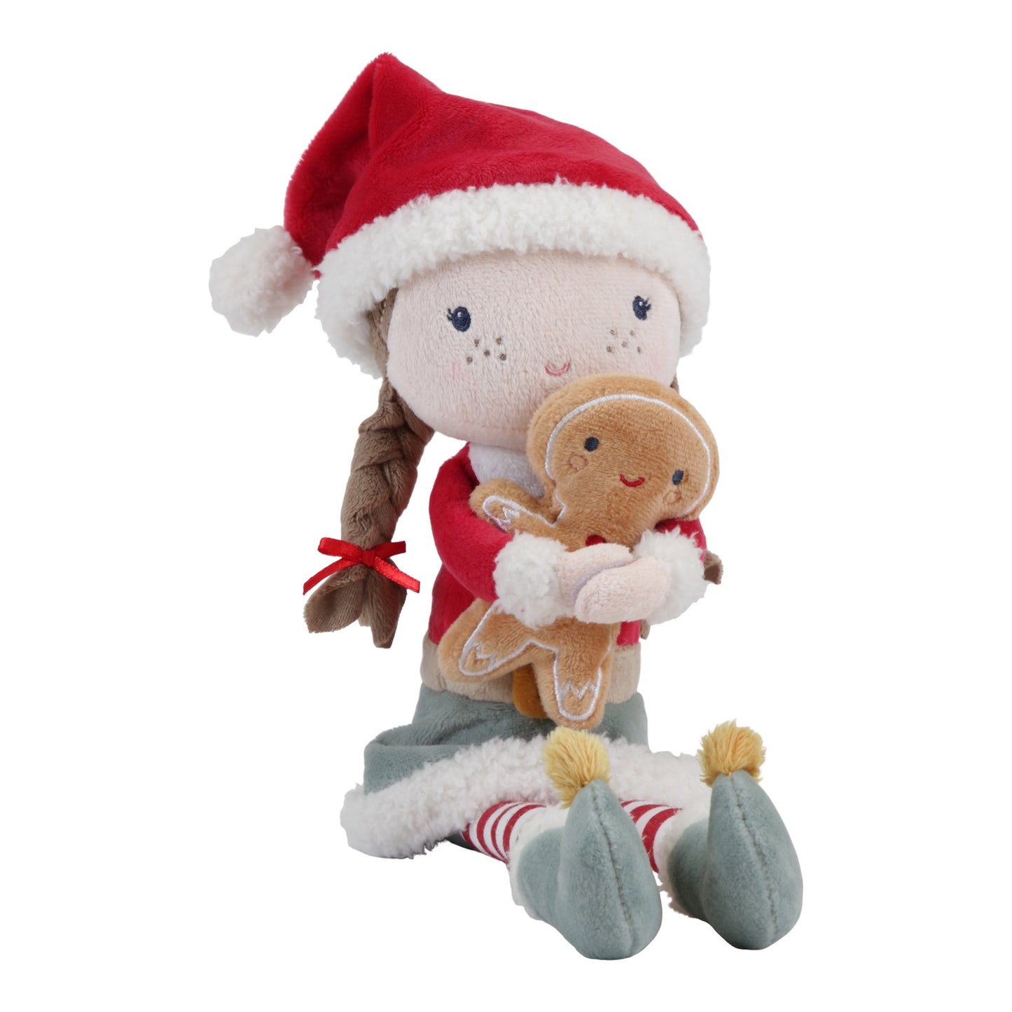 Boneca de Pano Rosa - Elfo de Natal - 35 CM.