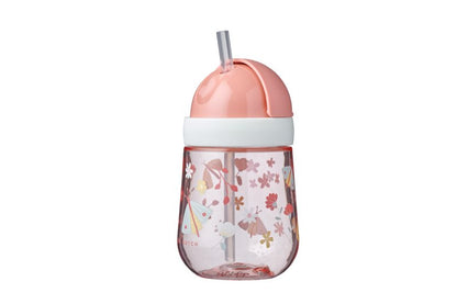 Copo com Palhinha 300 ml - Flowers & Butterflies