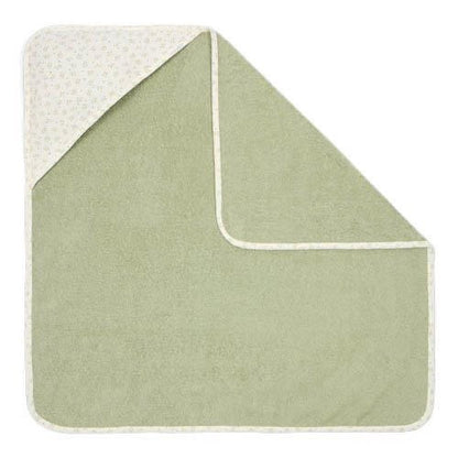 Toalha de Banho com Capuz em Musselina Blueberry Leaves 75x75 | Little Dutch