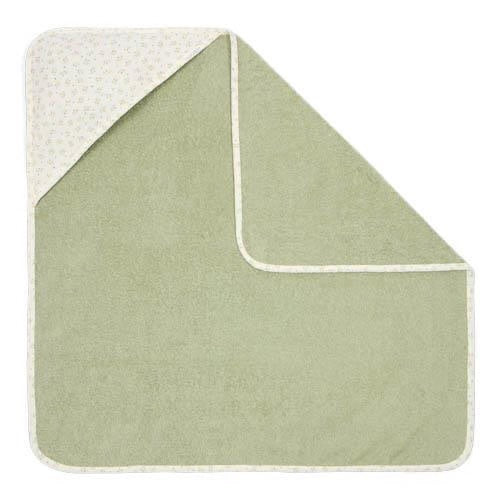 Toalha de Banho com Capuz em Musselina Blueberry Leaves 75x75 | Little Dutch