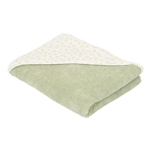 Toalha de Banho com Capuz em Musselina Blueberry Leaves 75x75 | Little Dutch