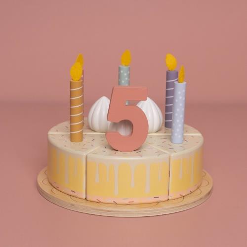 Bolo de Aniversário em Madeira - Pink | Little Dutch