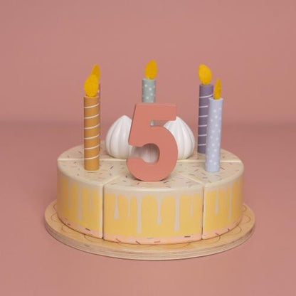 Bolo de Aniversário em Madeira - Pink | Little Dutch