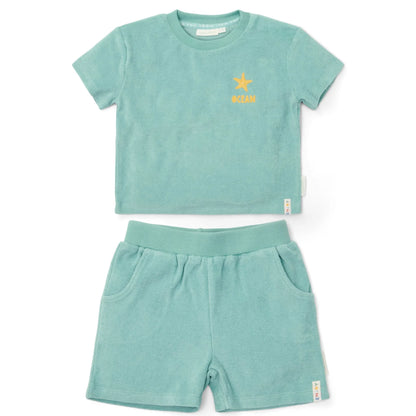 Conjunto Seashells and Stripes - Surf Blue