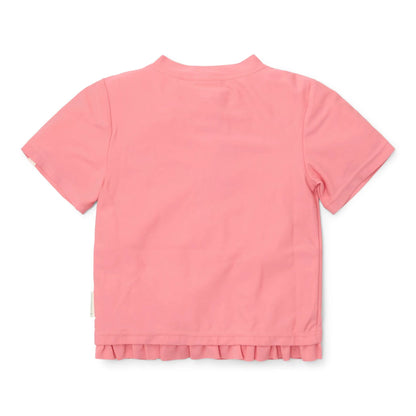 T-shirt Praia Manga Curta - Sunny Flowers Rouge | Little Dutch