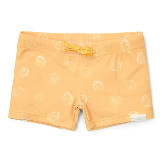 Calções de Banho - Seashells Sunny Yellow | Little Dutch
