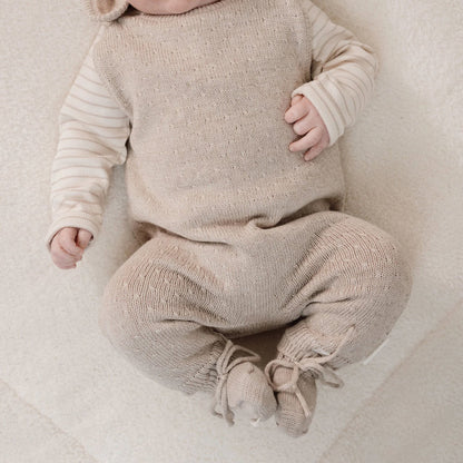 Botinhas de Bebé em Malha - Soft Bege | Little Dutch