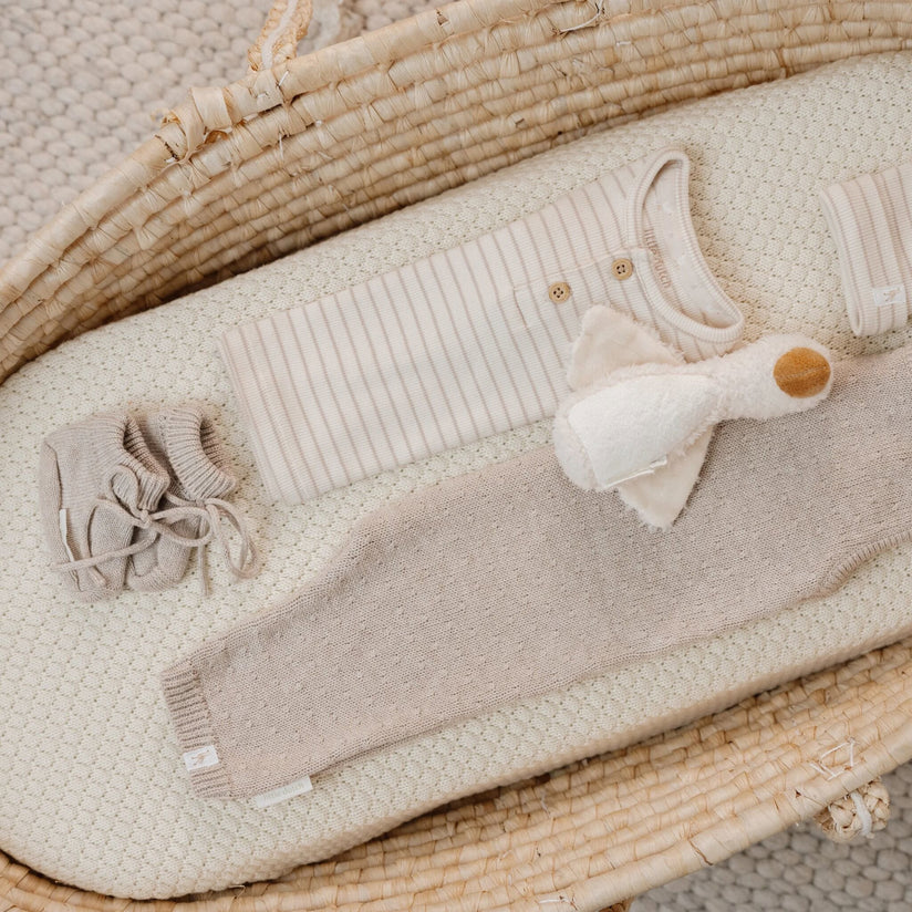 Botinhas de Bebé em Malha - Soft Bege | Little Dutch