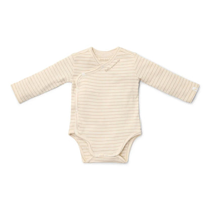 Body Manga Comprida - Soft Bege Stripe | Little Dutch
