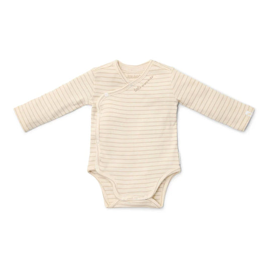 Body Manga Comprida - Soft Bege Stripe | Little Dutch