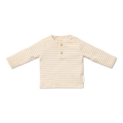 Camisola Manga Comprida - Soft Bege Stripe | Little Dutch