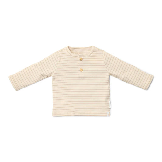 Camisola Manga Comprida - Soft Bege Stripe | Little Dutch
