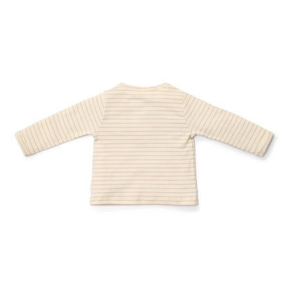 Camisola Manga Comprida - Soft Bege Stripe | Little Dutch