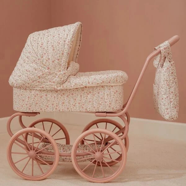 Carrinho de Bonecas Retro - Soft Flowers | Little Dutch