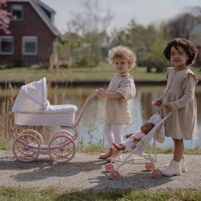 Carrinho de Bonecas Retro - Soft Flowers | Little Dutch