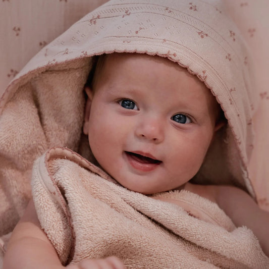 Toalha de Banho com Capuz Pure Blossom 75x75 | Little Dutch