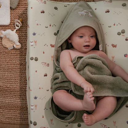 Toalha de Banho com Capuz Little Farm 75x75 | Little Dutch