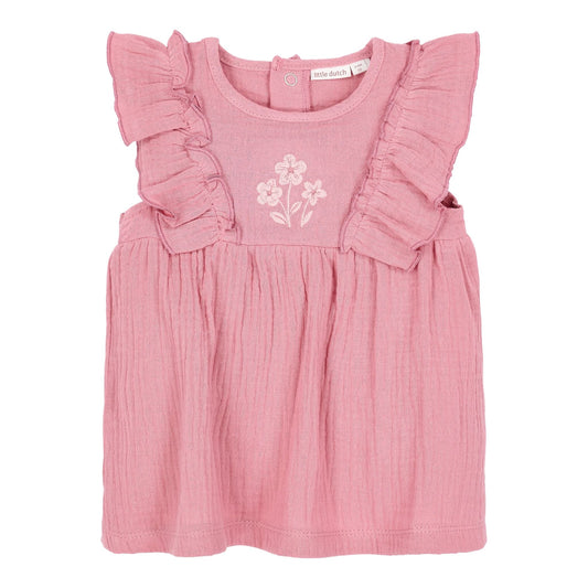 Vestido Sem Mangas Rosa | Little Dutch