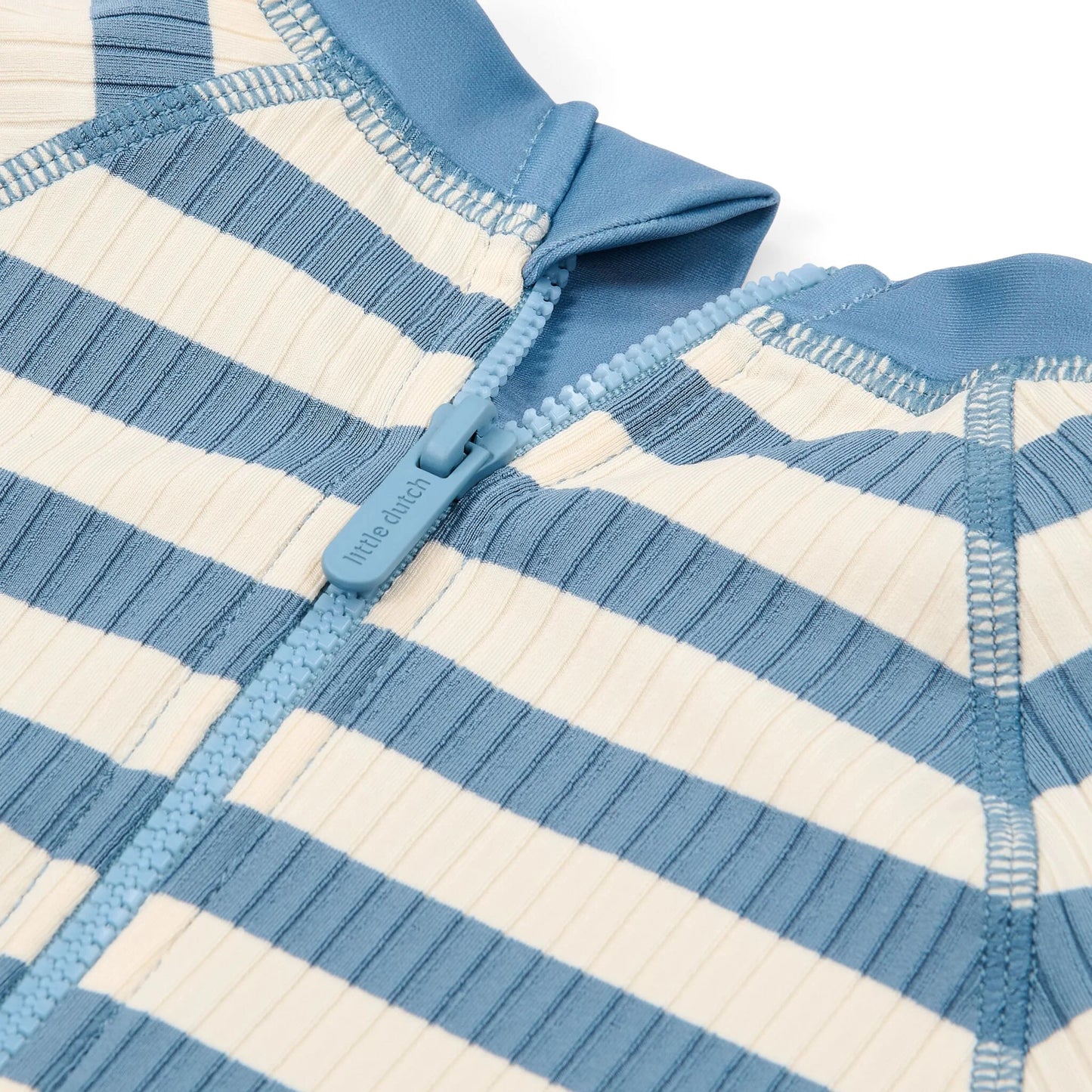 Fato de Banho Manga Curta - Ocean Blue Stripes | Little Dutch