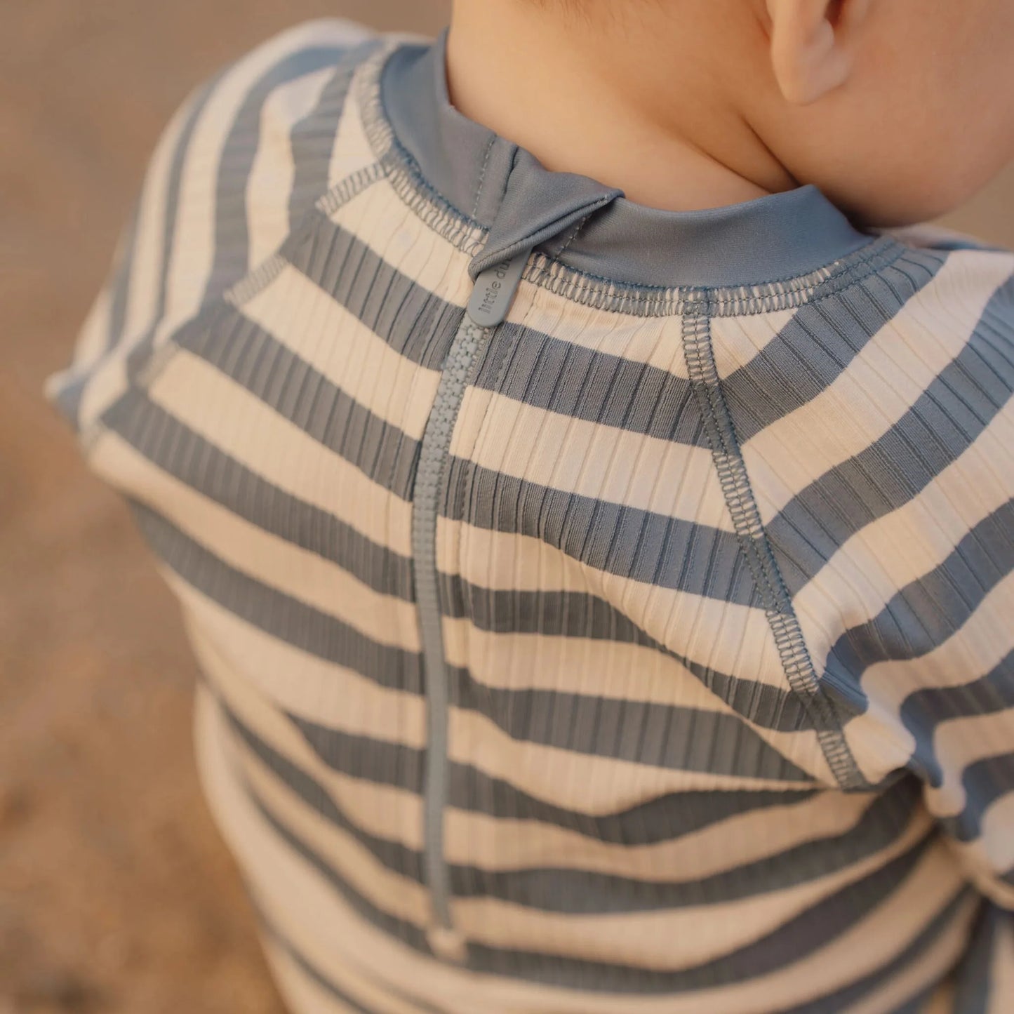 Fato de Banho Manga Curta - Ocean Blue Stripes | Little Dutch