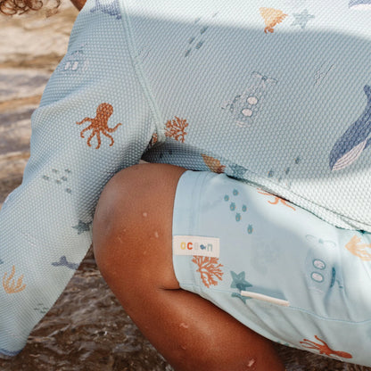 Camisola de Praia Manga Comprida - Ocean Friends | Little Dutch.