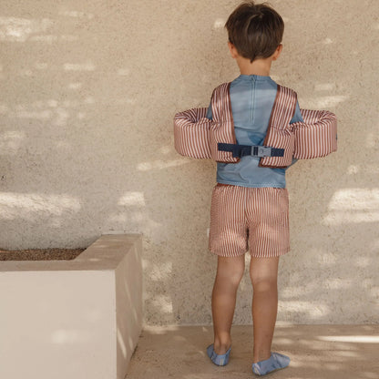 Calções de Praia Ocean Brown Stripes | Little Dutch