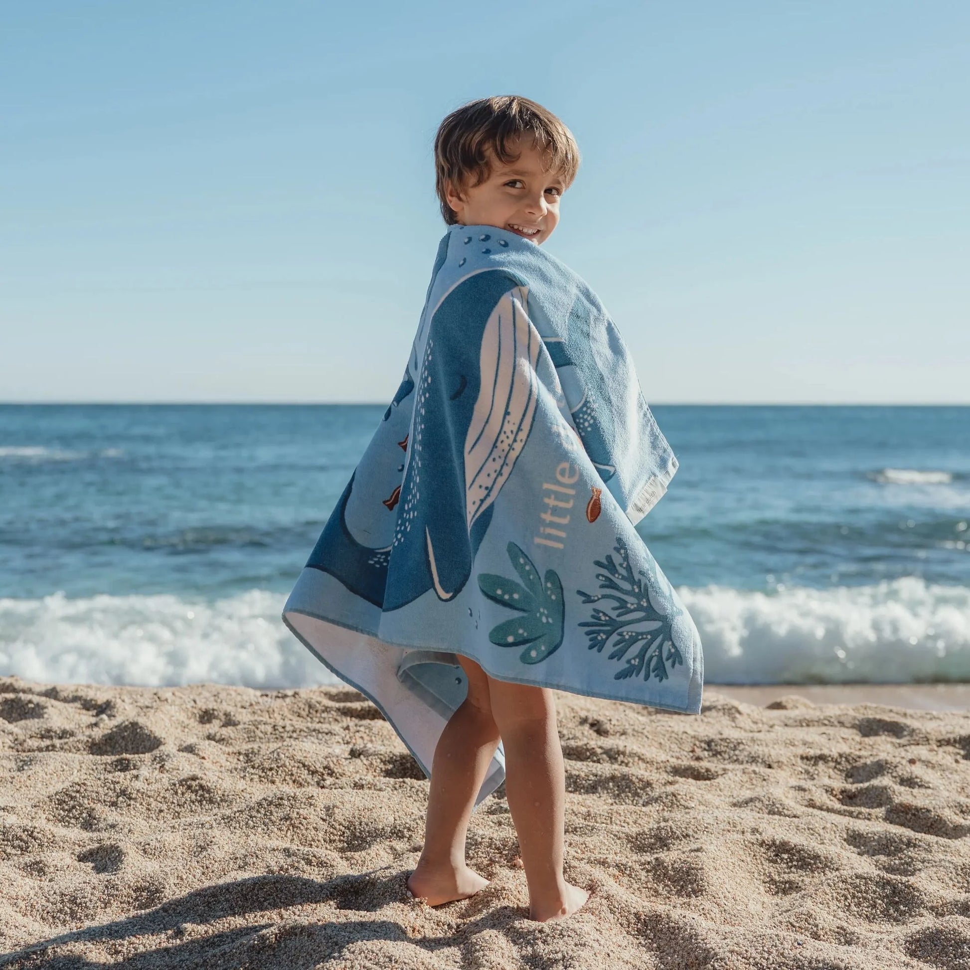 Toalha de Praia - Ocean World Azul | Little Dutch.