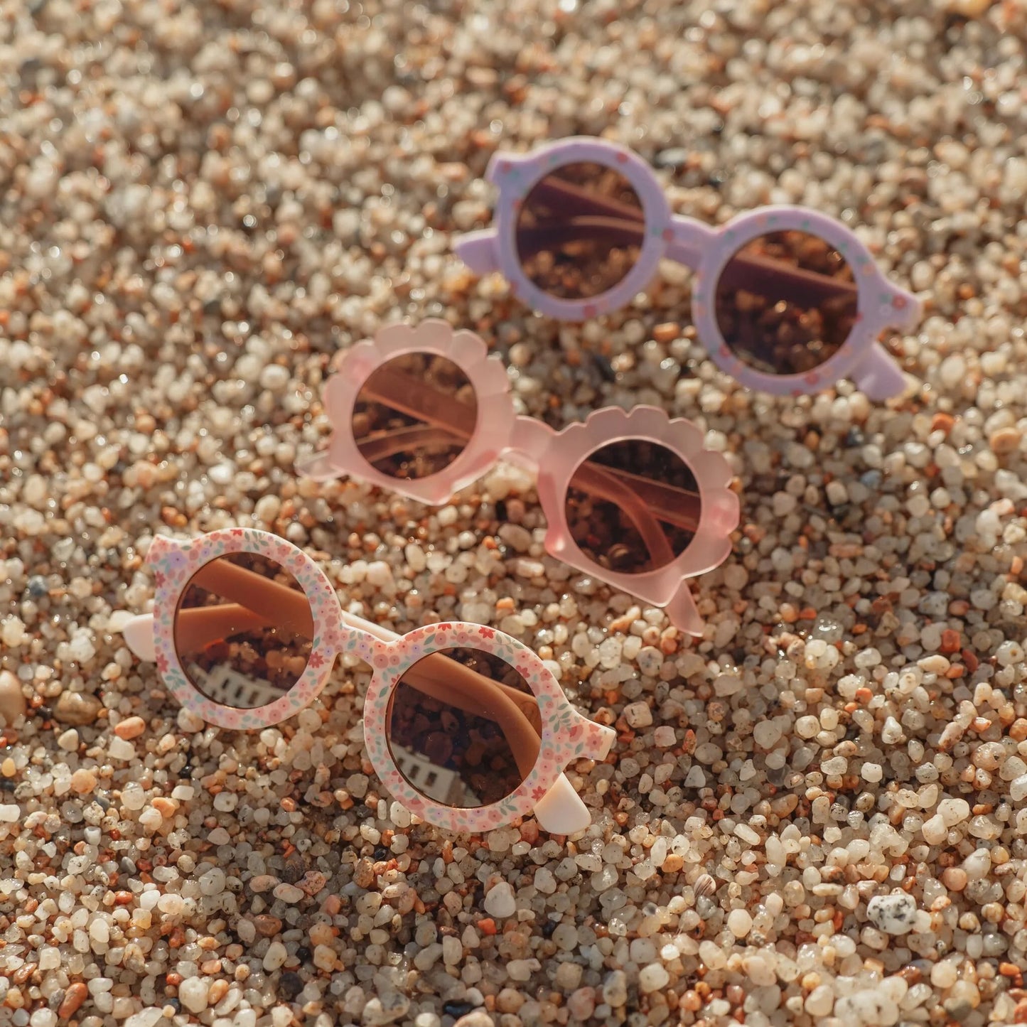 Óculos de Sol - Pink Floral Print | Little Dutch