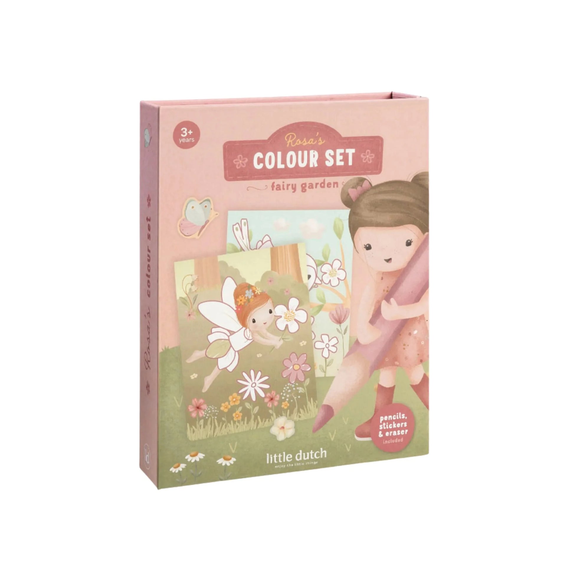 Conjunto de Colorir - Rosa Fairy Garden.