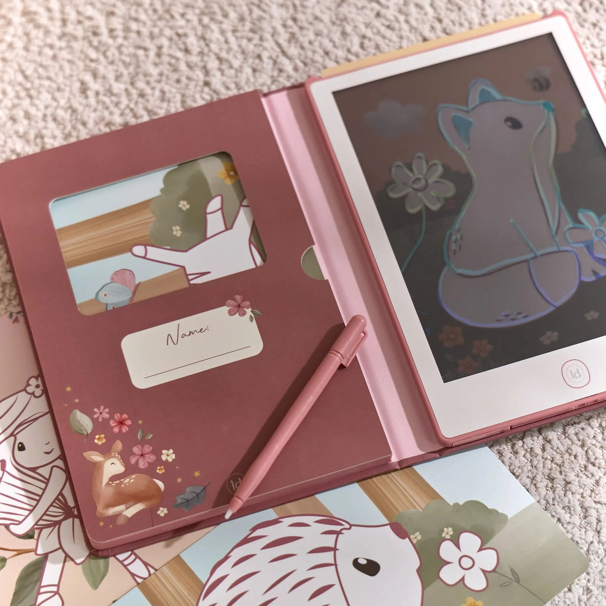 Tablet de Desenho C/ Ilustrações - Rosa - Fairies | Little Dutch.