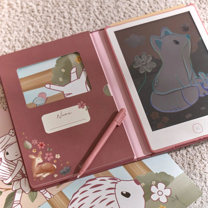 Tablet de Desenho C/ Ilustrações - Rosa - Fairies | Little Dutch.