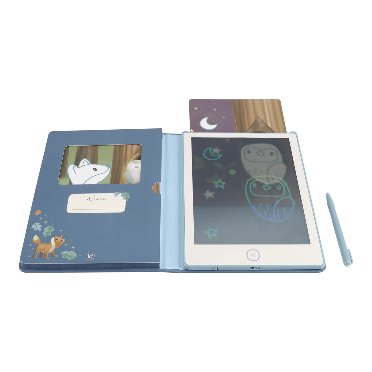 Tablet de Desenho C/ Ilustrações - Azul - Forest Friends | Little Dutch