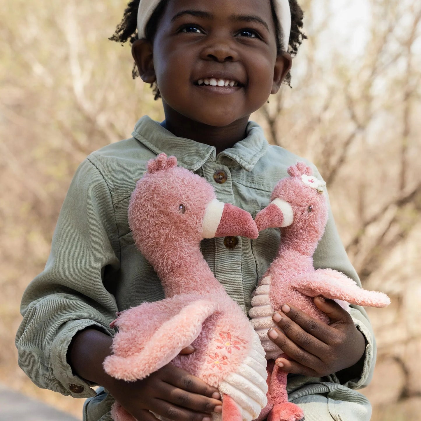 Peluche Flamingo 35 CM - Safari Friends | Little Dutch
