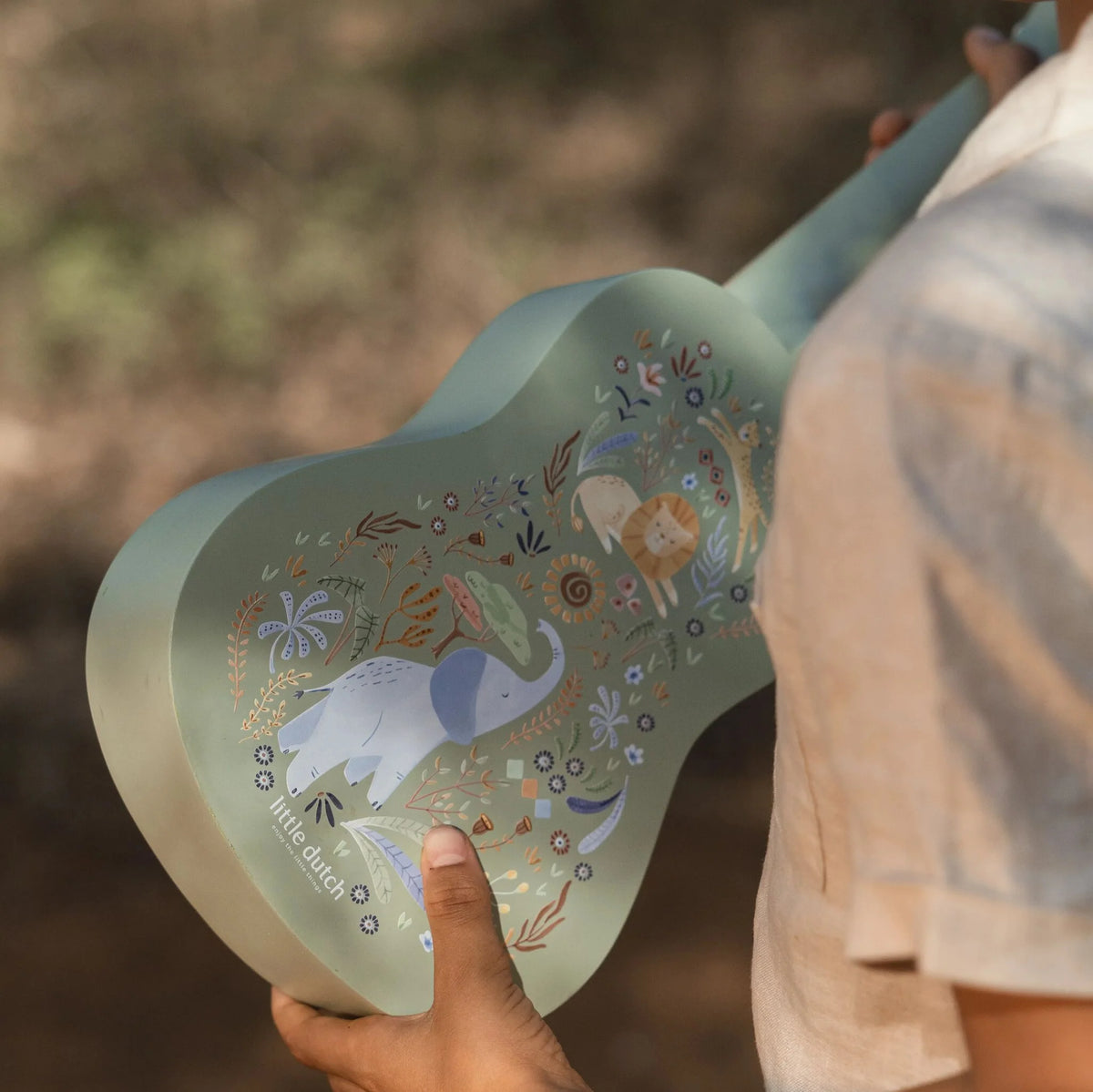 Guitarra de Madeira Verde - Safari Friends | Little Dutch.