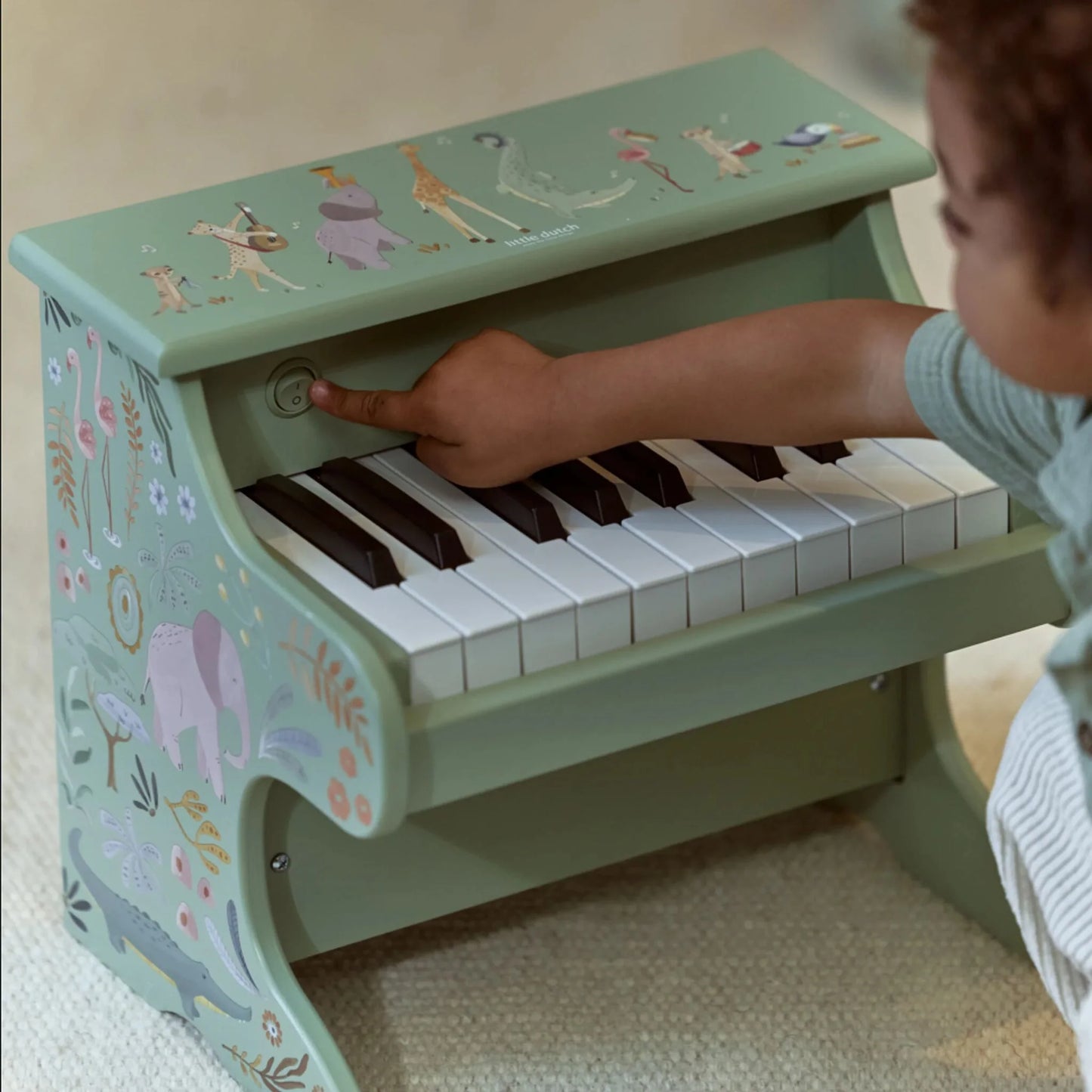 Piano de Madeira Verde - Safari Friends | Little Dutch.