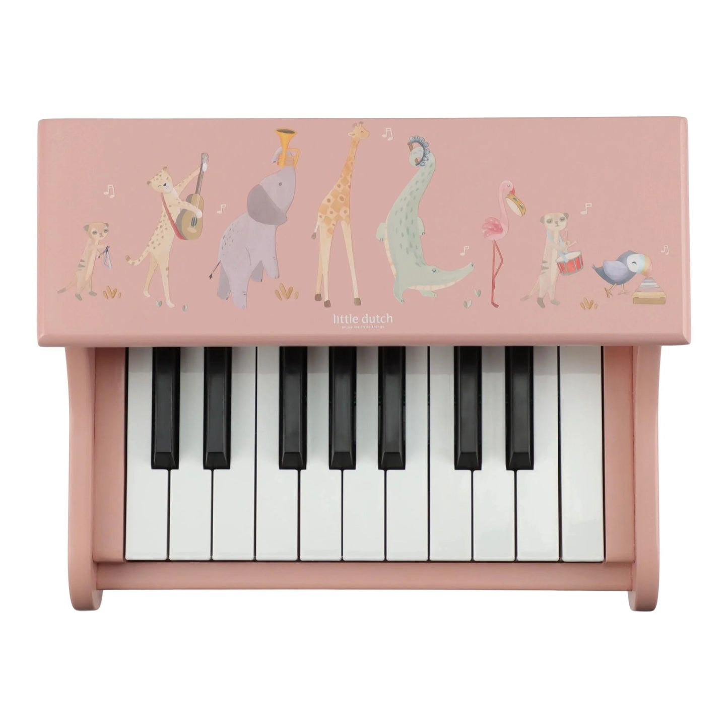 Piano de Madeira Rosa - Safari Friends | Little Dutch