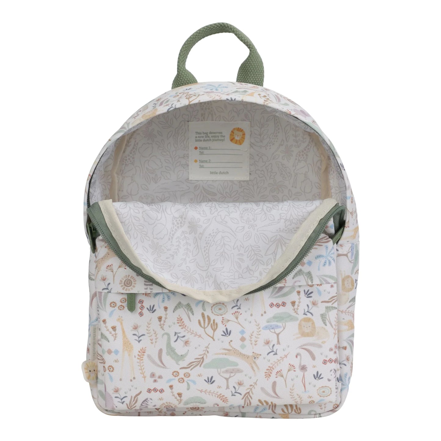 Mochila Pré-escolar - Safari Friends - 29cm | Little Dutch