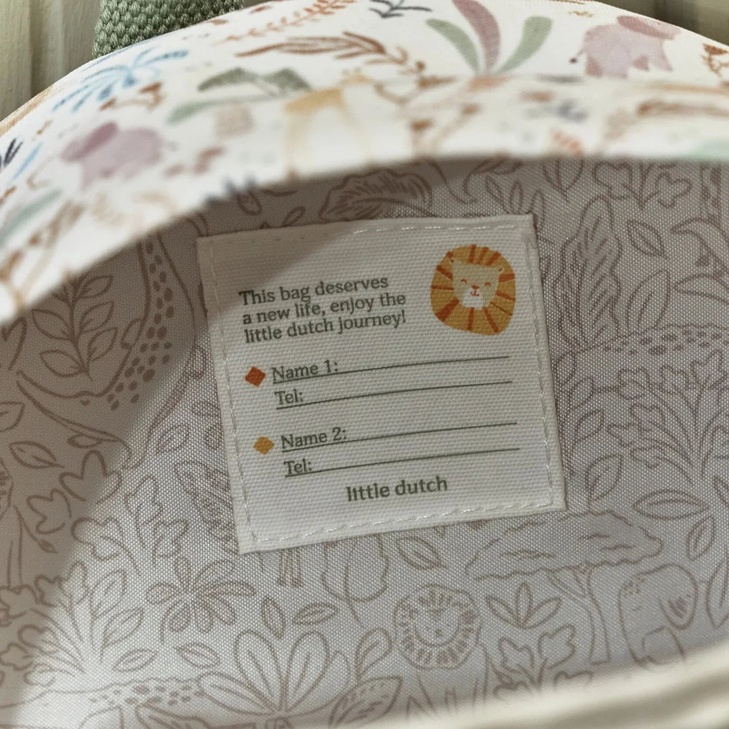Mochila Pré-escolar - Safari Friends - 29cm | Little Dutch