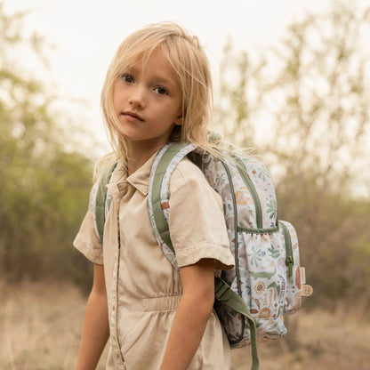 Mochila Pré-escolar - Safari Friends - 35cm | Little Dutch